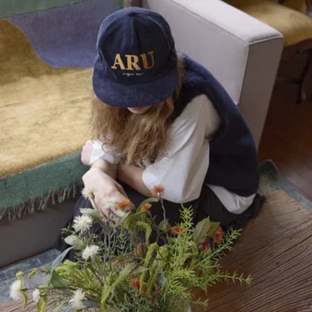 아유서울 코듀로이 캡 ARU LOGO CORDUROY CAP 