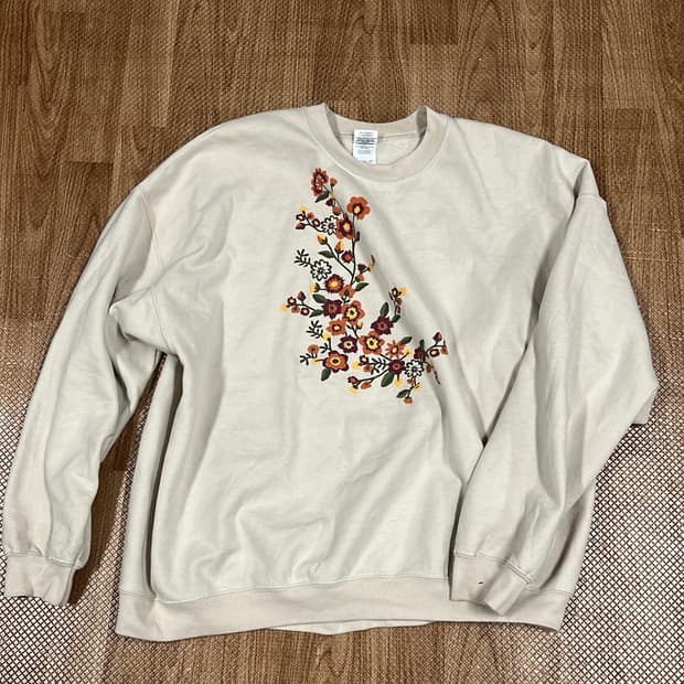 오리엔탈 느낌 3XL 베이지 맨투맨