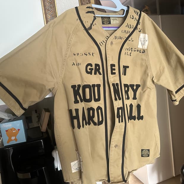 캐피탈 치노 리넨 그레이트 컨트리 데미지드 베이스볼 셔츠 베이지 3사이즈