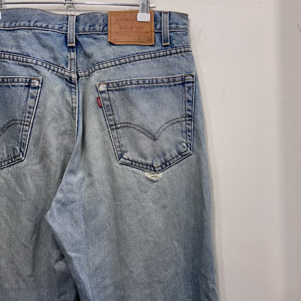 리바이스 550 00s 릴렉스핏 연청 데님팬츠