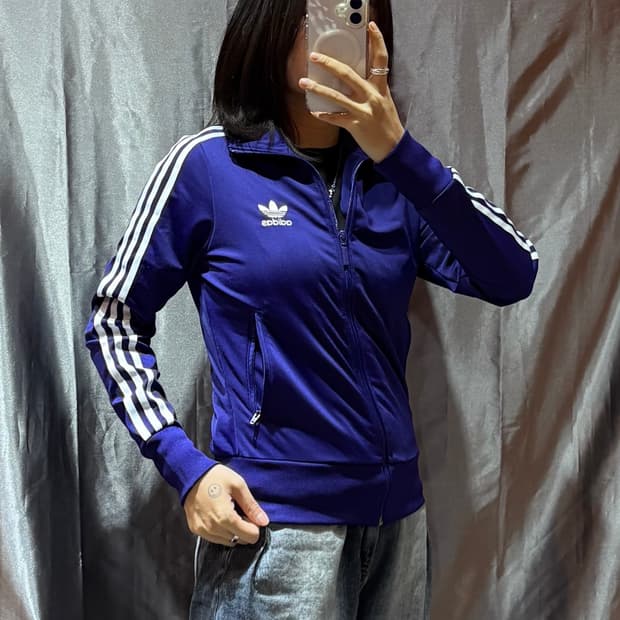 XS 아디다스 파이어버드 우먼스 퍼플 트랙탑