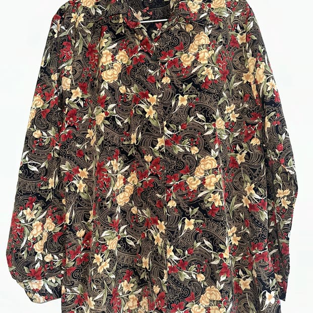 야쿠자 오리엔탈 빈티지 블라우스