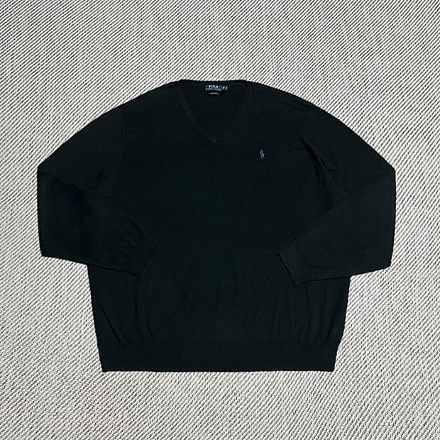 [4XL] Polo 폴로 랄프로렌 신형 피마코튼 브이넥 니트