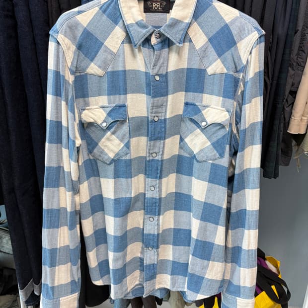 rrl 더블알엘 플래드 셔츠 L