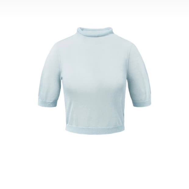 아모멘토 크롭니트 블루