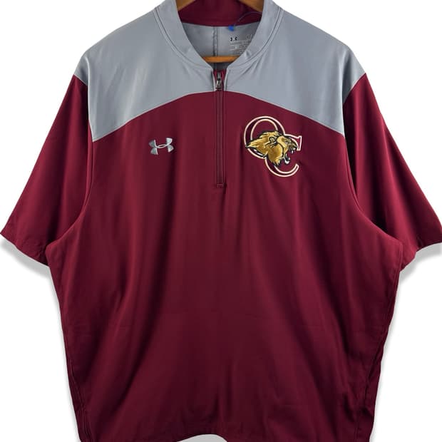 언더아머 버건디 쿼터 집업3061