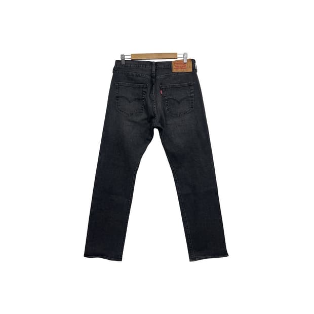 리바이스 501 스트레이트 버튼플라이 흑청 데님 팬츠