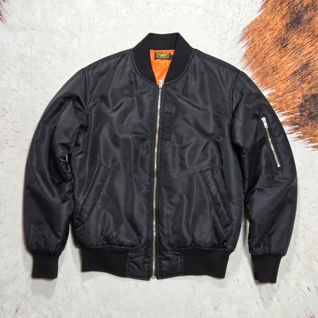 빈티지 블랙 항공 패딩 점퍼