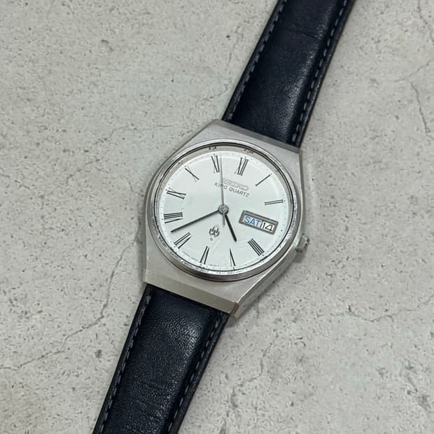 70s 빈티지 세이코 킹쿼츠 로마인덱스