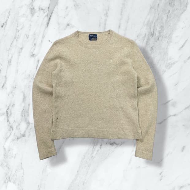 폴로 랄프로렌 오트밀 메리노 울 니트 