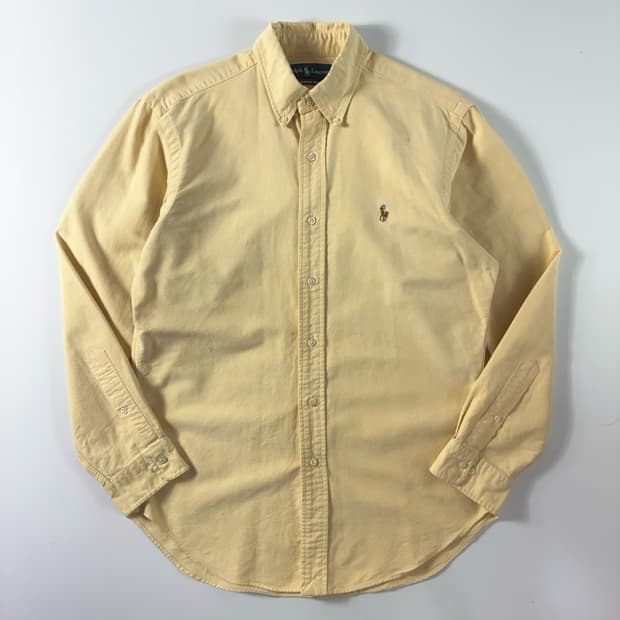Polo  폴로 랄프로렌 자수 코튼 옐로우 옥스퍼드 셔츠 