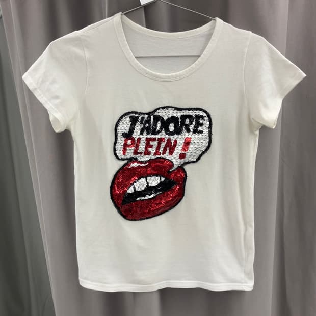 빈티지 스팽글 반팔티 