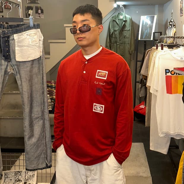 Karl Helmut signature patch logo sleeve