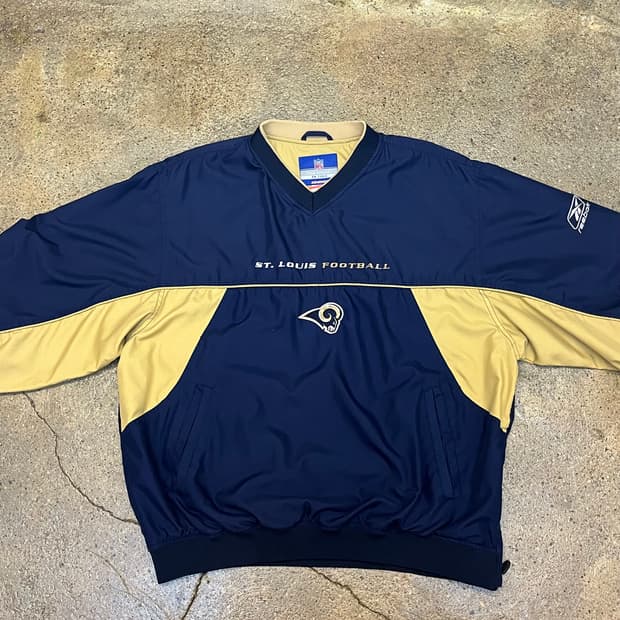 미국 빈티지 NFL 풋볼 풀오버 바람막이