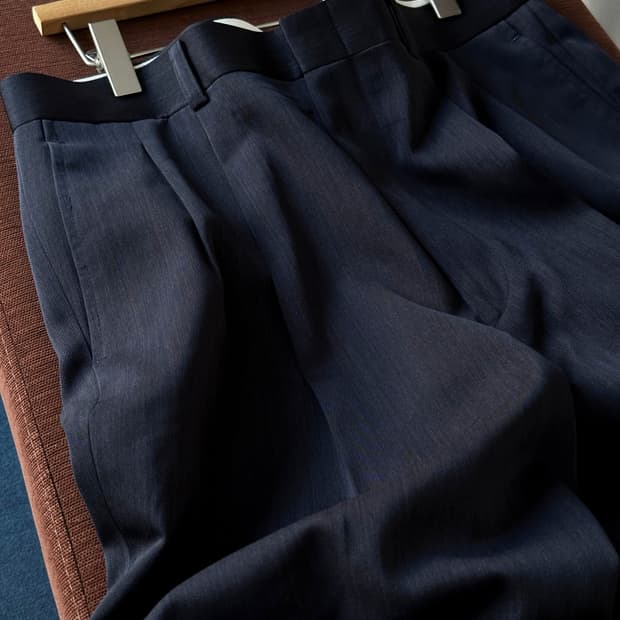  2 pleats multi stripe patterned trouser