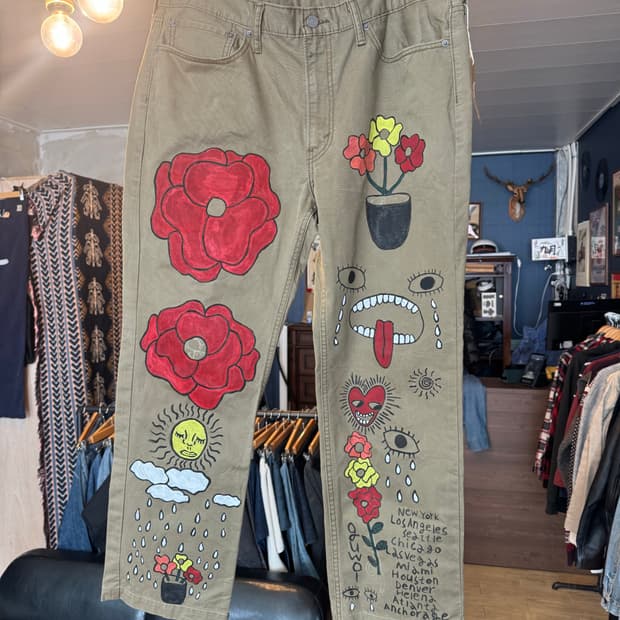 리바이스 화이트탭 514 38x32(핸드메이드)