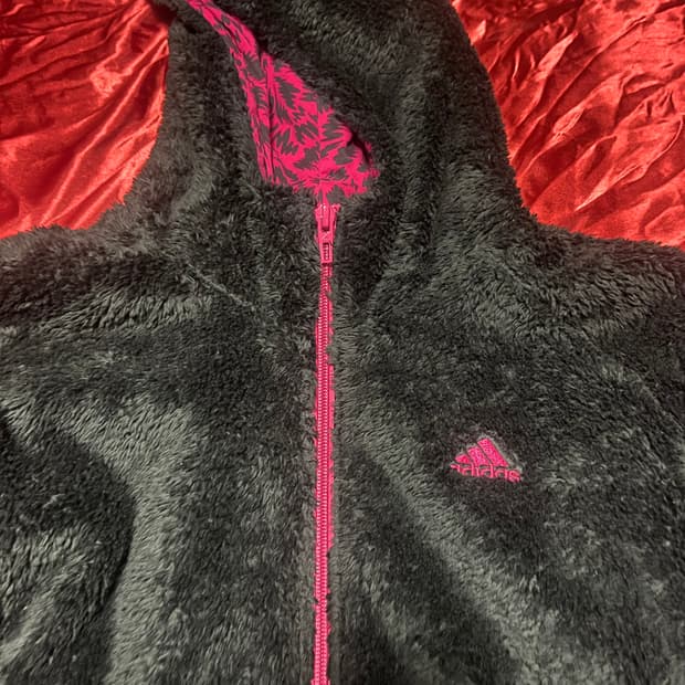 재팬 핑크 호피 아디다스 후리스