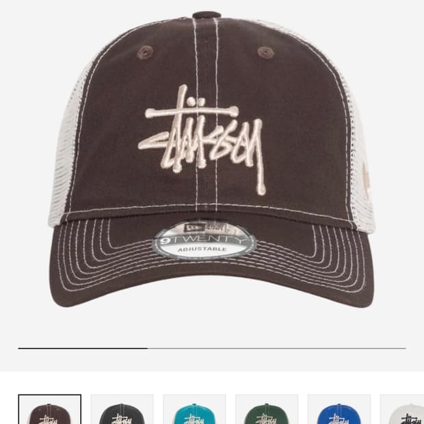 스투시 뉴에라 트러커 브라운