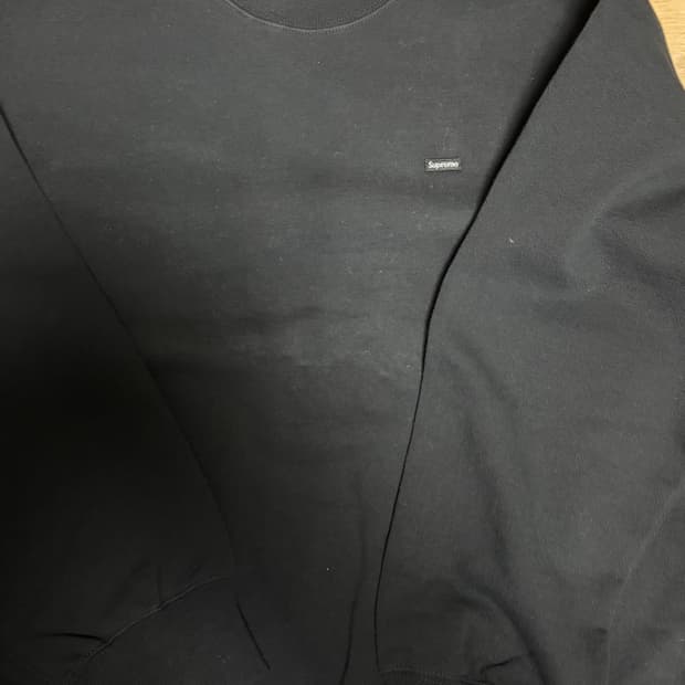 25fw 슈프림 스몰 박스 크루넥 블랙 L