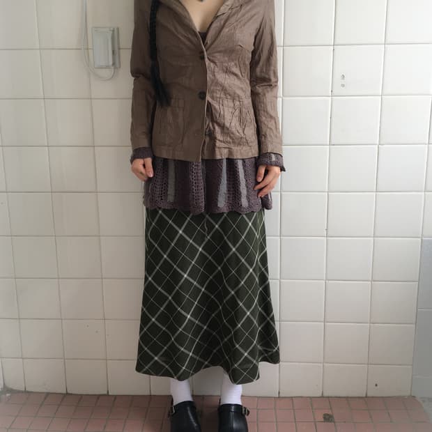 Pattern point glossy jacket