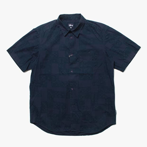  STUSSY "Navy Half Shirts"