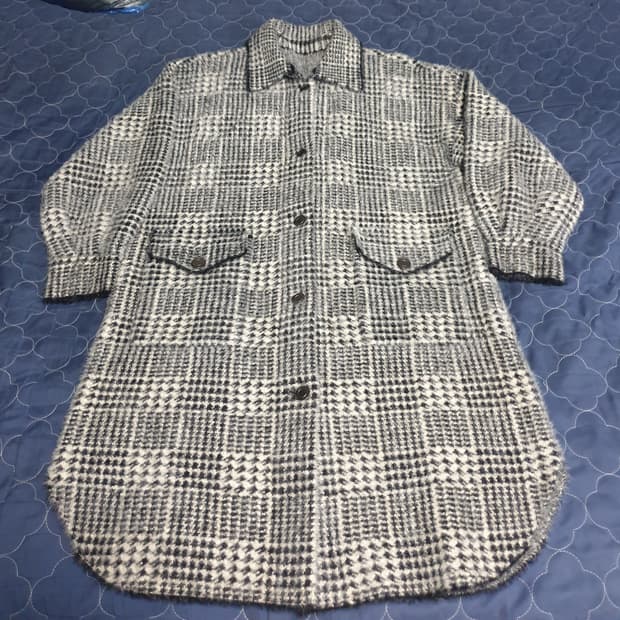 ZISHEN 지센 글렌체크 셔츠형 코트 그레이 (S)