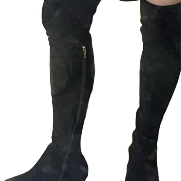 GO-CCE 스웨이드 끈 롱부츠 240