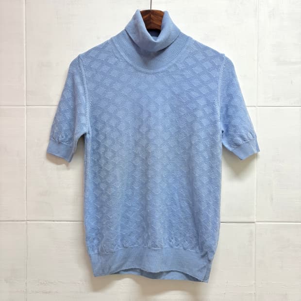 캐시미어울 니트 반팔 목폴라 (Made in ITALY)