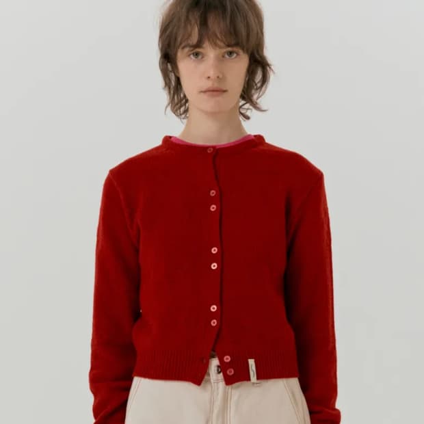 싱킹디퍼 이모지 자가드 U넥