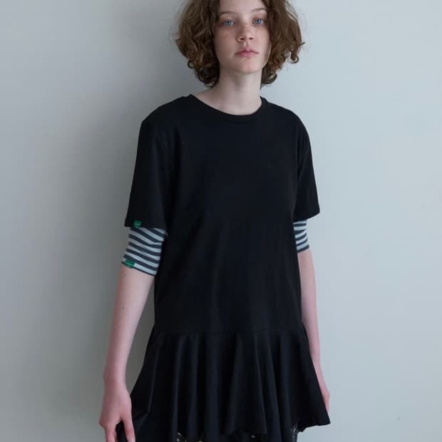 노컨텐츠 Half Sleeve Square ops 반팔 레이어드