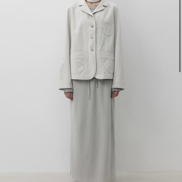 Lfm Drawstring Maxi Skirt / Sage 스커트