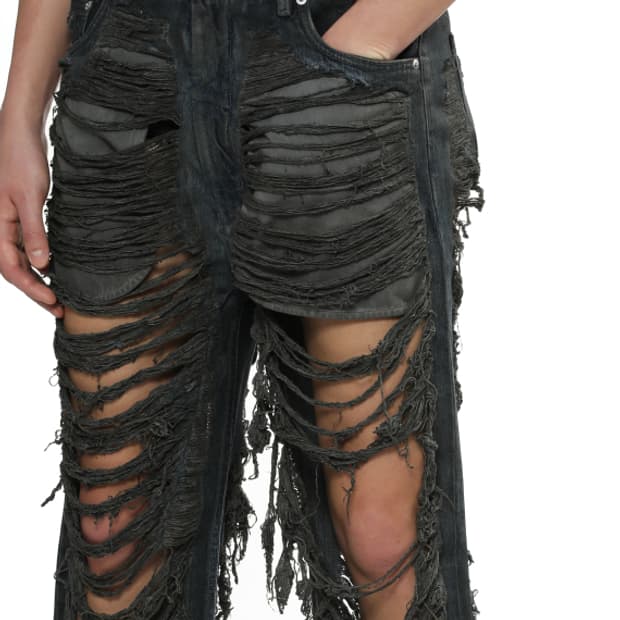 새상품 릭오웬스 다크쉐도우 디스트레스 플레어진 31size