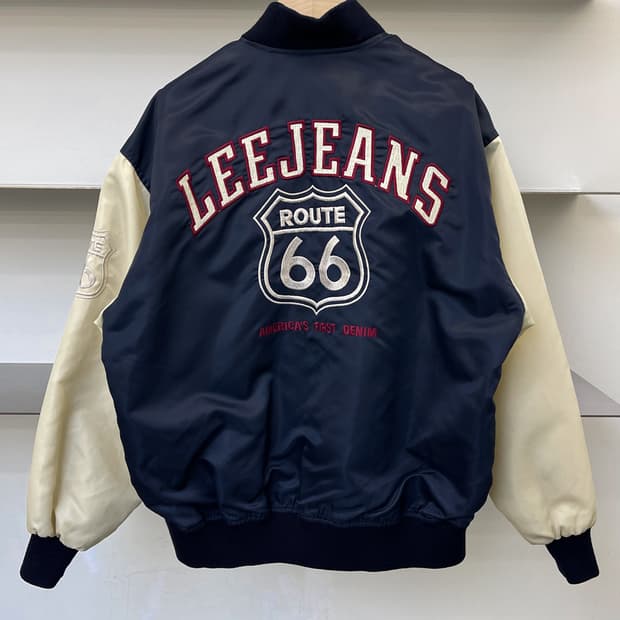 리 90s 루트 66 나일론 새틴 자켓