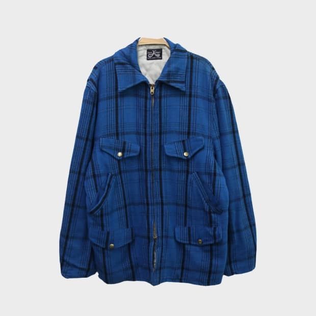 DRESS HIPPY 체크 포켓 포인트 울 자켓 60714