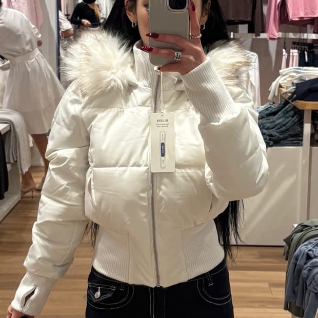 홀리스터 패딩 화이트 xs