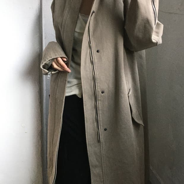 C.P. Company 씨피컴퍼니 베이지 하이넥 야상