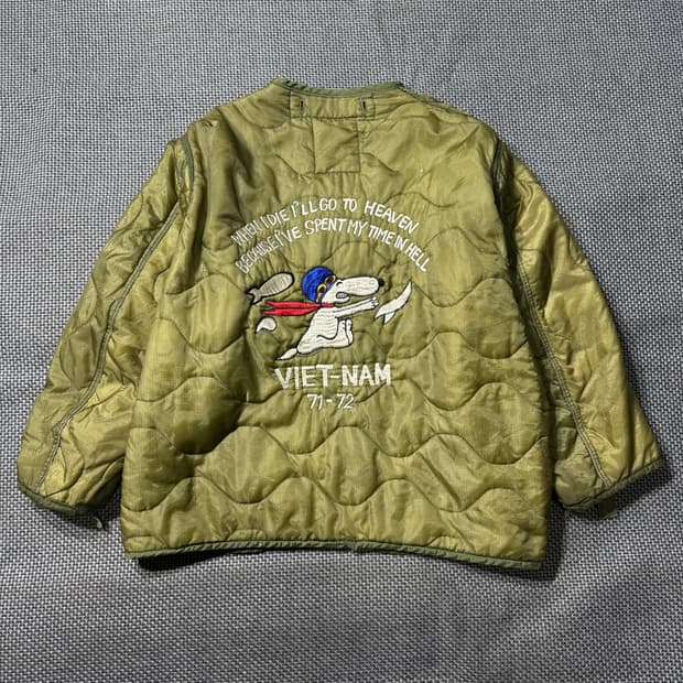빈티지 m65 스누피 밀리터리 라이너 (L) old_8381