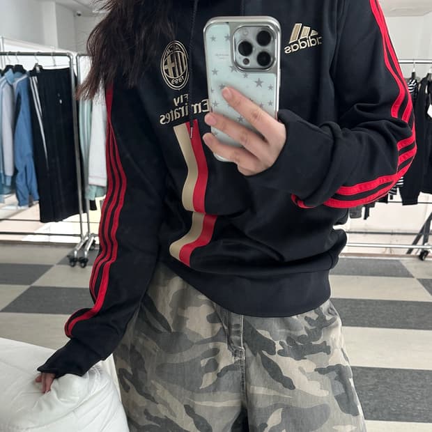 아디다스 AC밀란 후드 드릴탑 