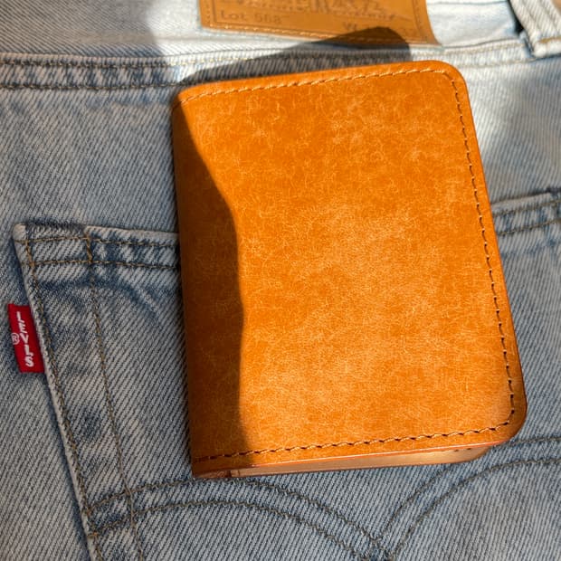 빈티지 풀그레인 카드지갑