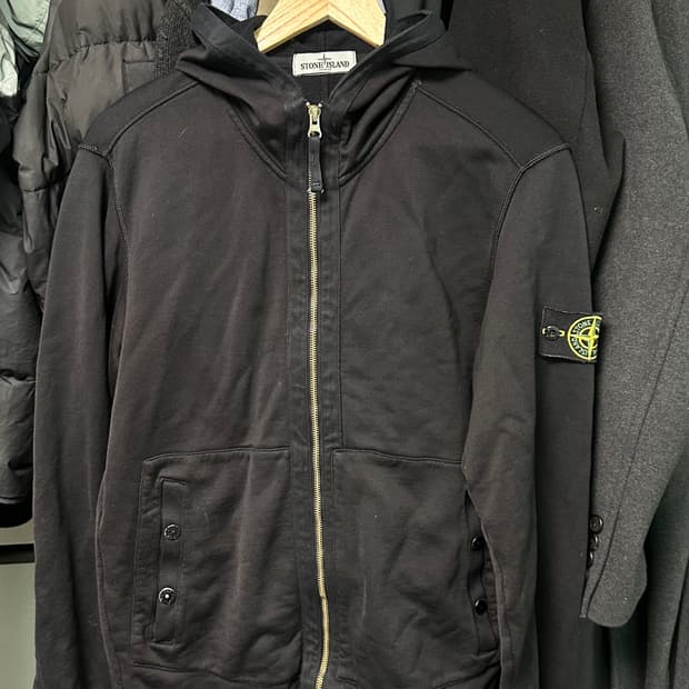 빈티지 스톤아일랜드 블랙 후드 집업 약 100 L