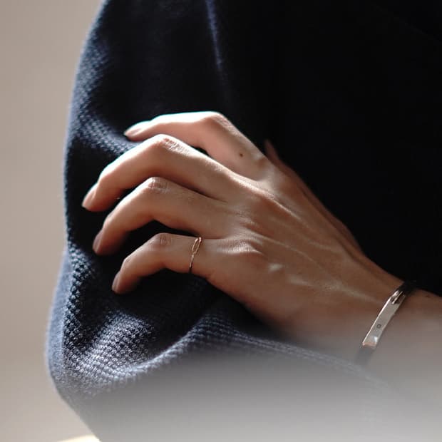 NEEDLE RING 18K GOLD×SILV 11호