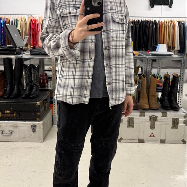 WRANGLER ombre check shirts 랭글러 옴브레 체크셔츠