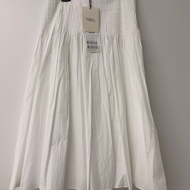 낫띵리튼 BEAKER 플리츠 스커트 화이트 새상품