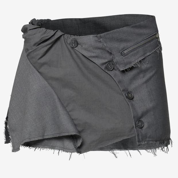 플레어업 Asymmetrical Layered Mini Skirt