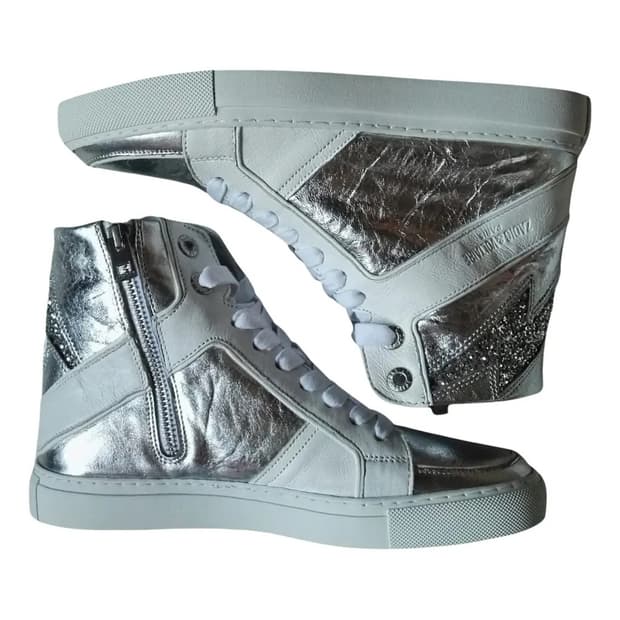Zadig&Voltaire 쟈딕 앤 볼테르 실버 하이탑 스니커즈 36