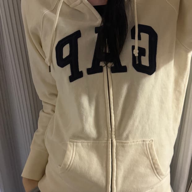 갭 아이보리 후드집업 S