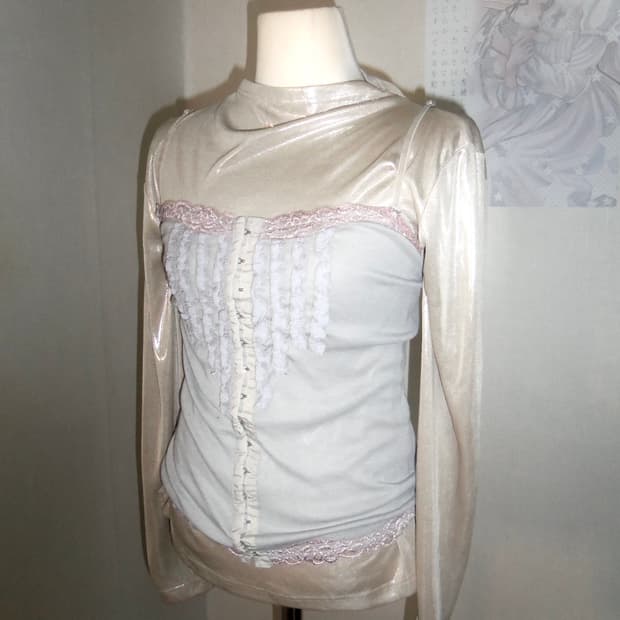 Glitter Layered Mesh Top 