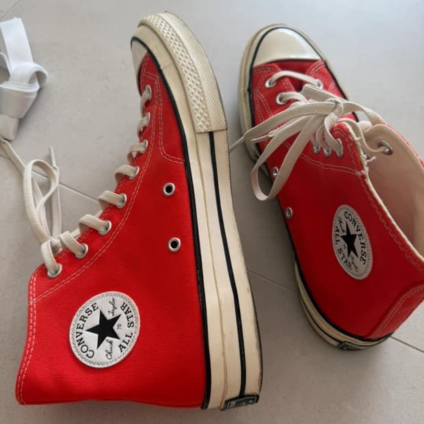 컨버스 척70 하이 에나멜 레드