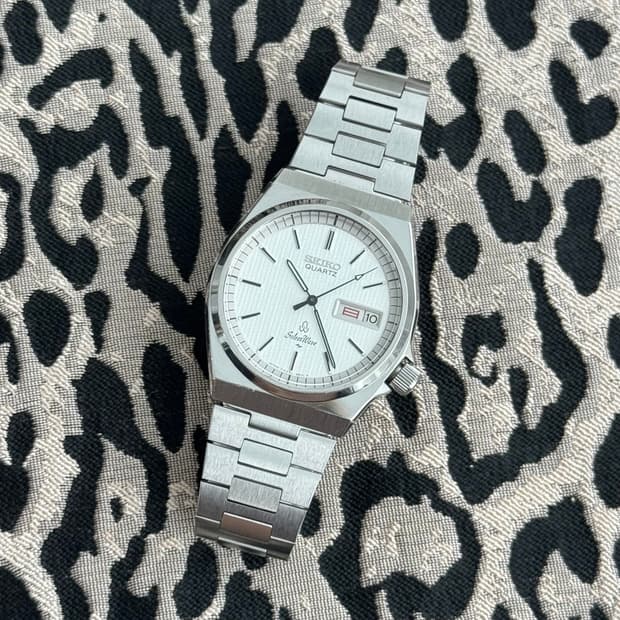 80s 빈티지 세이코 실버웨이브 쿼츠