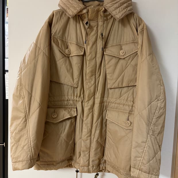 오라리 퀼티드 슈퍼 라이트 나일론 립스탑 필드 블루종